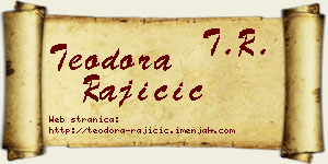 Teodora Rajičić vizit kartica